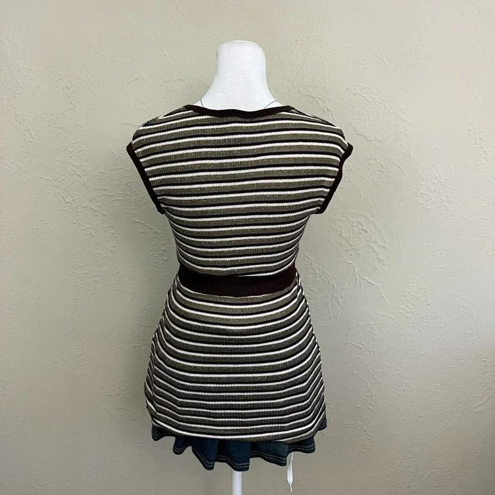 y2k girly boho downtown it girl knit top - Picture 5 of 7